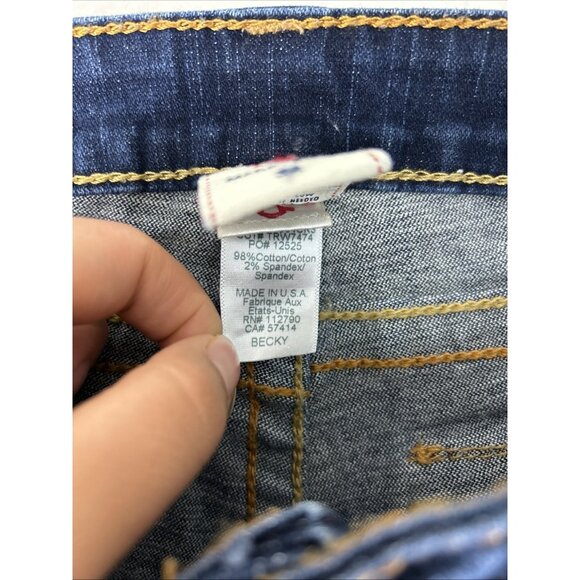 VTG Y2K True Religion Becky Jean Womens Size 32 Bootcut Low Rise Stretch Denim - Picture 5 of 12